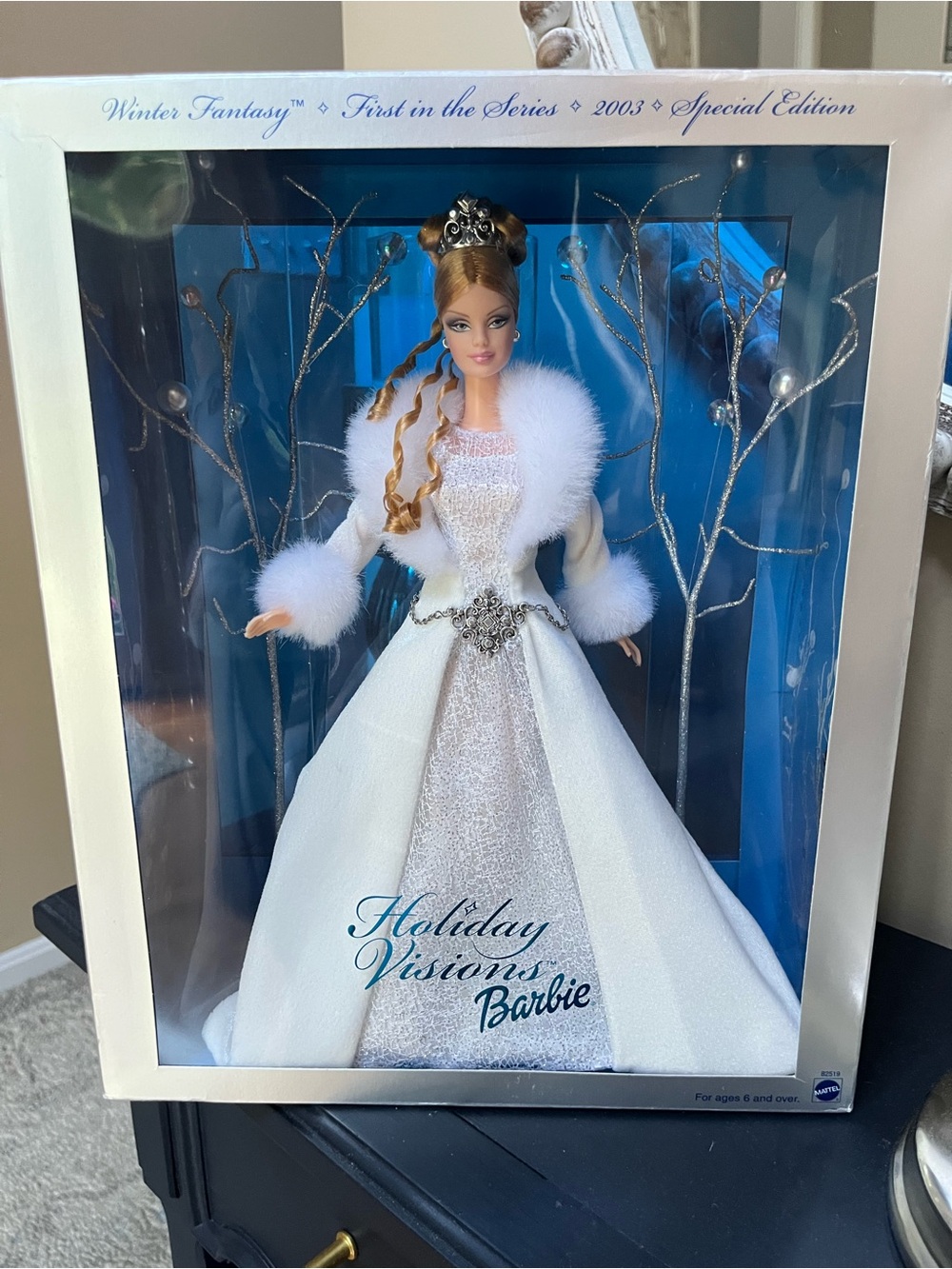 2003 Barbie White Holiday Visions Winter Fantasy Collector Doll - NIB